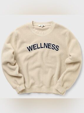 Sporty & Rich Cream Sherpa Crewneck